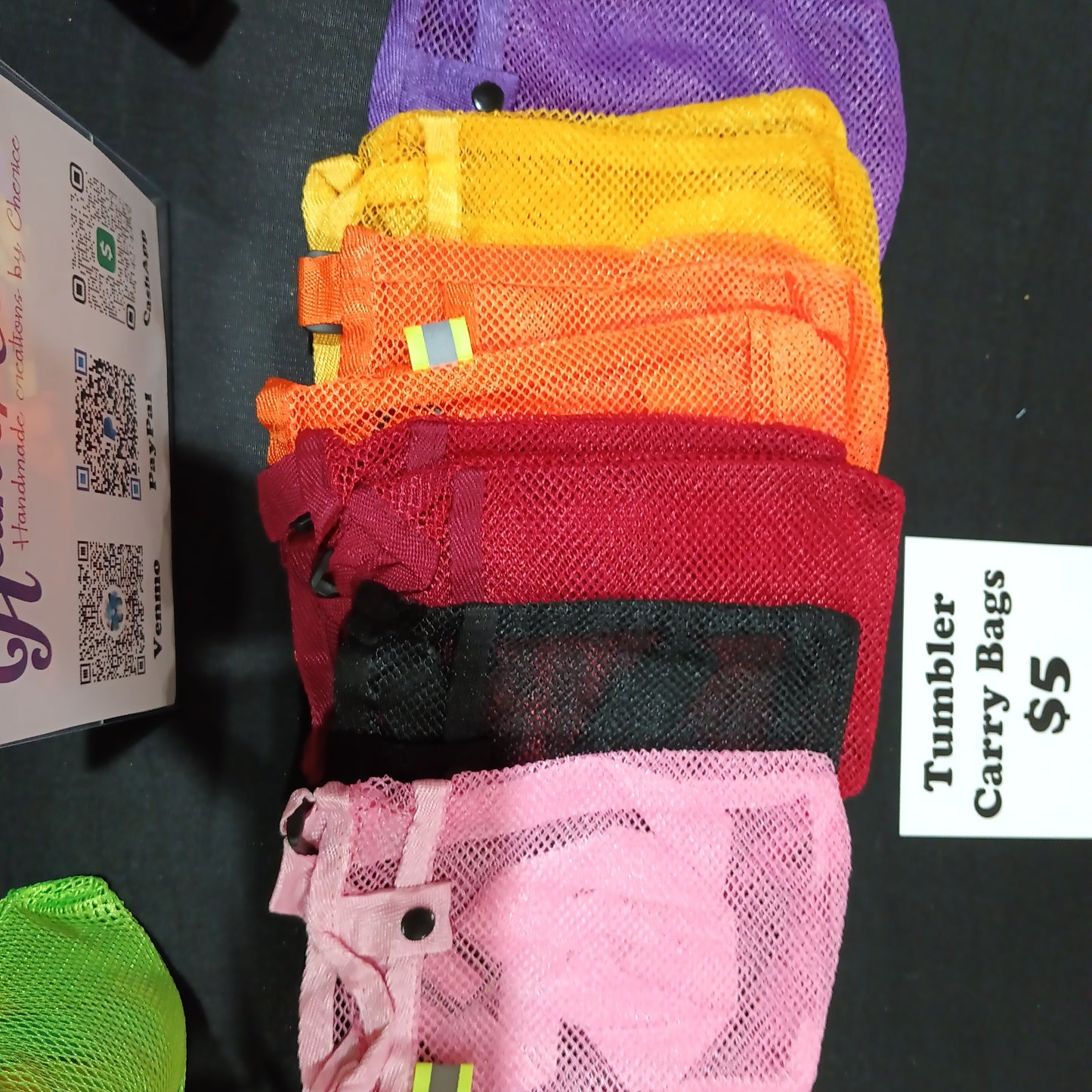 Mesh tumbler bag