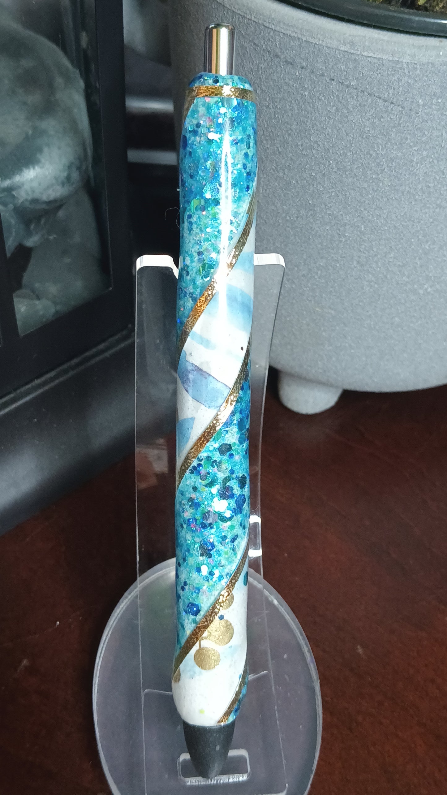 Blue & Gold Twist office set