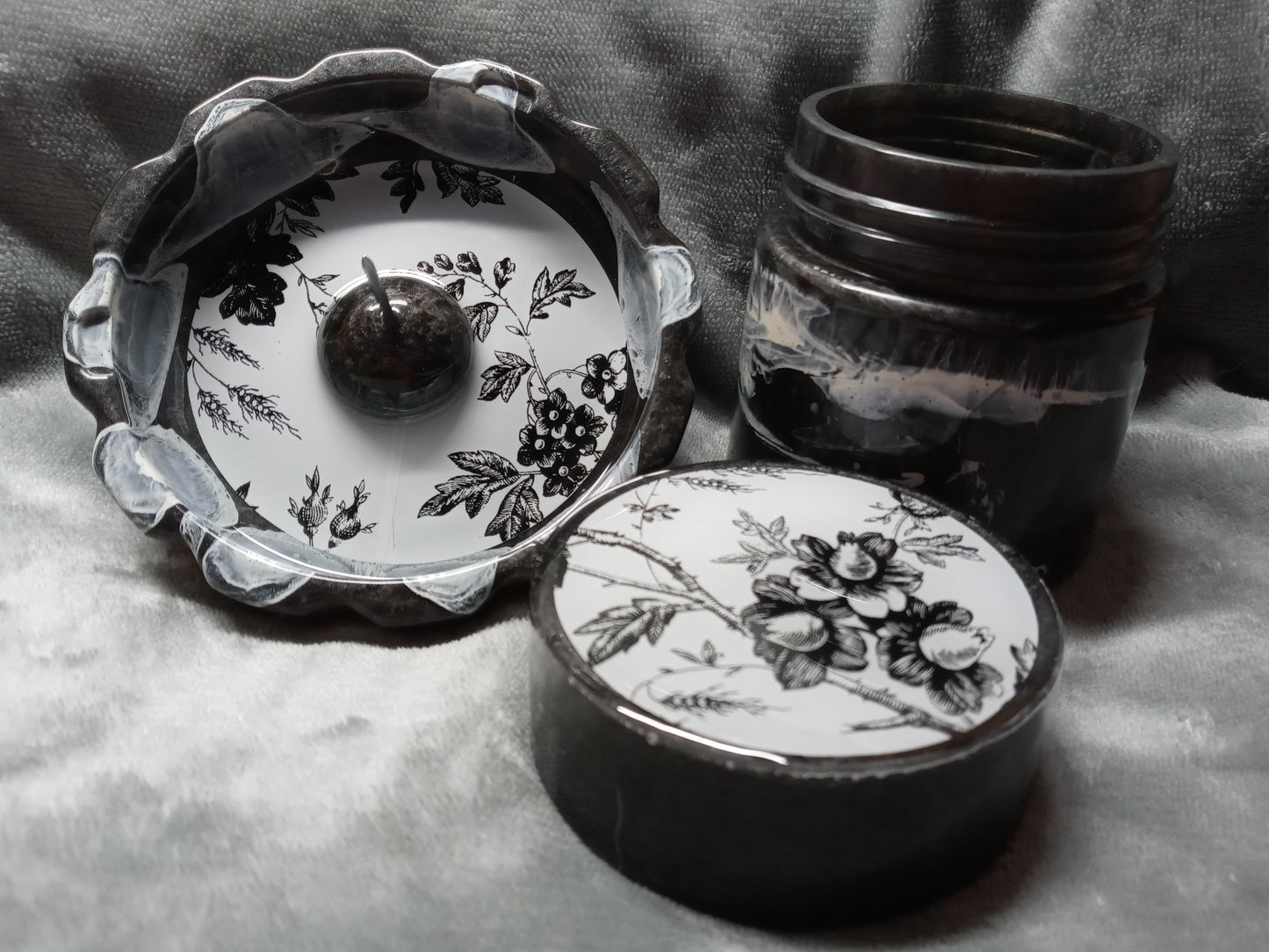 Black & White Stash Jar set